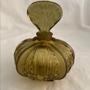 Lalique Amber Glass Perfume Bottle